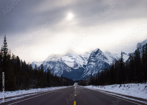 Banff Mountain shot from highway