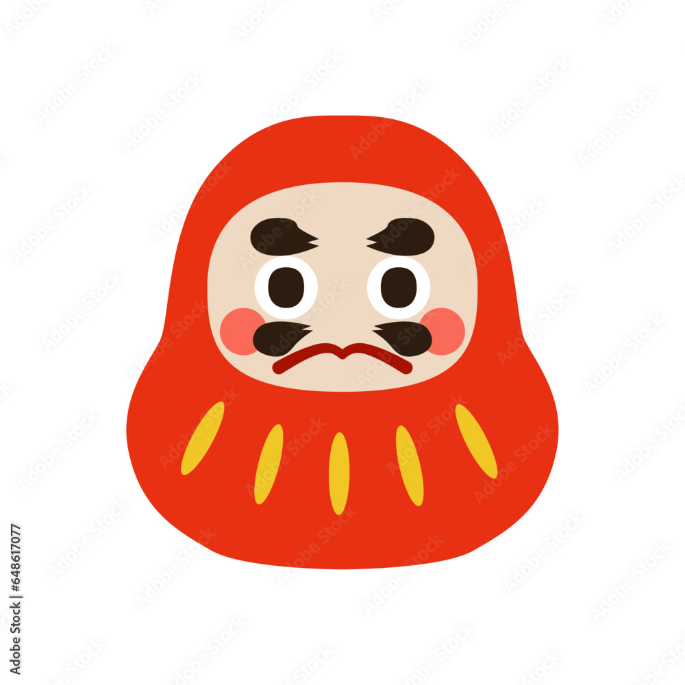 Fototapeta premium シンプルなダルマのイラスト