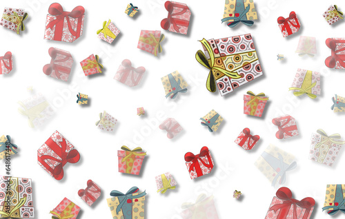 beautiful background with colorful gifts on a light background	