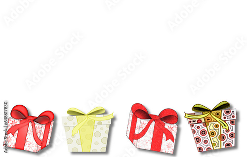 beautiful background with colorful gifts on a light background	