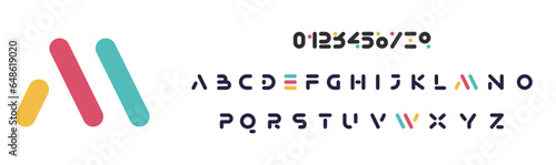 A to Z , modern  alphabet fonts. Typography sport, simple, technology, fashion, digital, future creative logo font. vector illustration