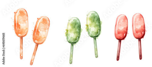 Hand-drawn maracas. Real watercolor drawing. Traced painting
