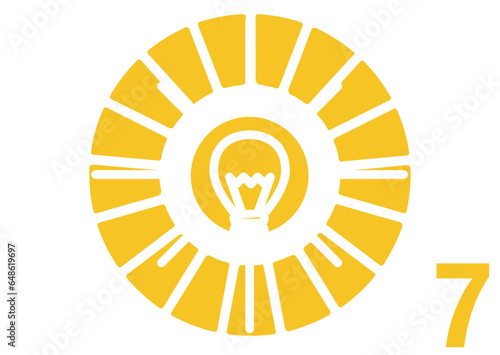 The Global Goals Sustainability Development 7 Seven Affordable Clean Energy Yellow