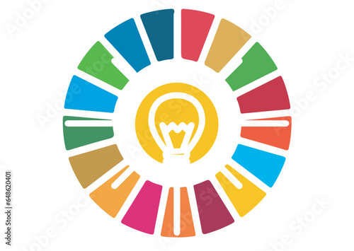 The Global Goals Sustainability Development 7 Seven Affordable Clean Energy Multicolor