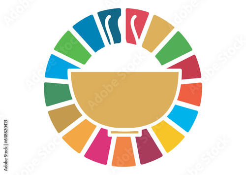 The Global Goals Sustainability Development 2 Two Zero Hunger Multicolor