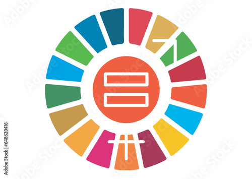 The Global Goals Sustainability Development 5 Five Gender Equality Multicolor
