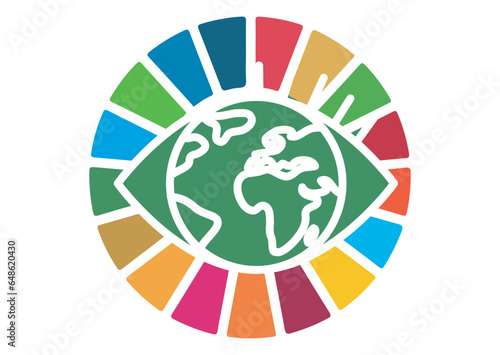 The Global Goals Sustainability Development 13 Thirteen  Climate Action Multicolor