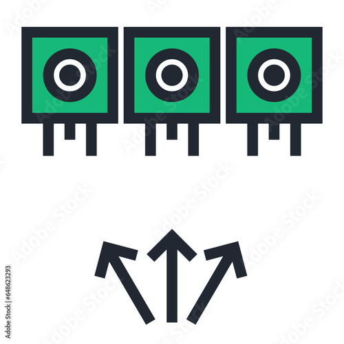 Business target success icon symbol vector image. Illustration of the arrow focus goal strategy design image