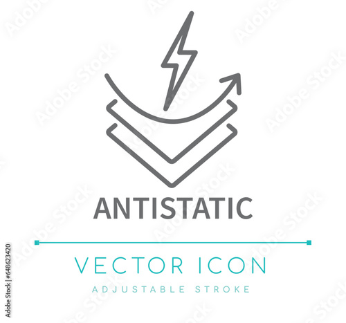 Antistatic Textile Line Icon