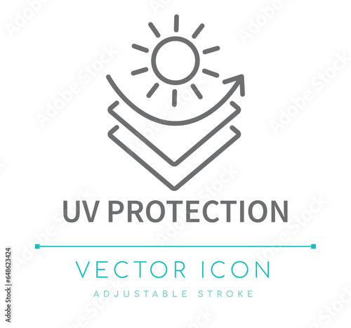 UV Protection Textile Line Icon