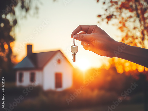 Golden Light, Investing in House, Hand Holds Keys