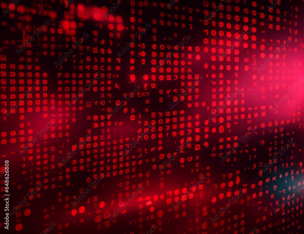 red abstract data stream matrix, Ai Generated red abstract data stream matrix, Ai Generated
