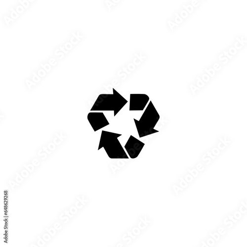  Recycling sign symbol on white background