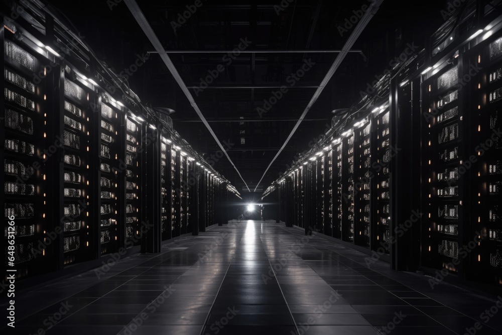 Dark Data Center Corridor Dark Data Center Corridor