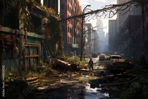 A scene from the video game The Last of Us. Generative AI © Zephyr