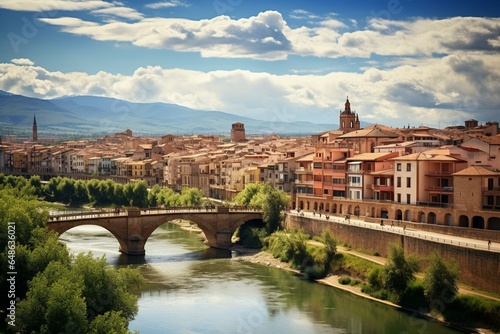 A scenic view of Logroño in the La Rioja region of Spain. Generative AI