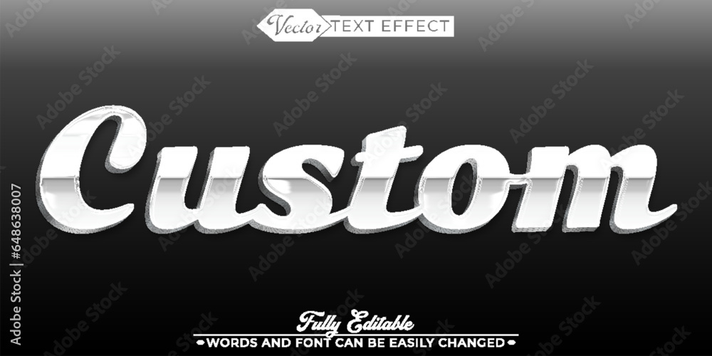 Antique Custom Car Vector Editable Text Effect Template Antique Custom Car Vector Editable Text Effect Template