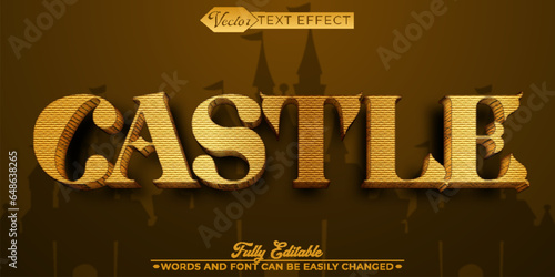 Old Castle Wall Editable Text Effect Template