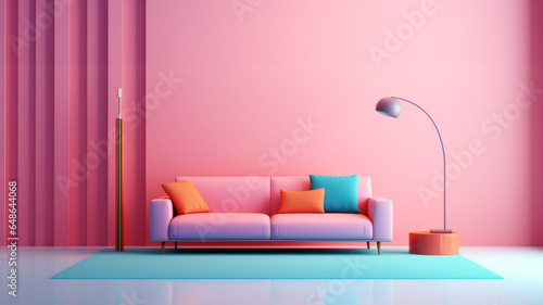 Blank background  Interior furniture combination.generative ai