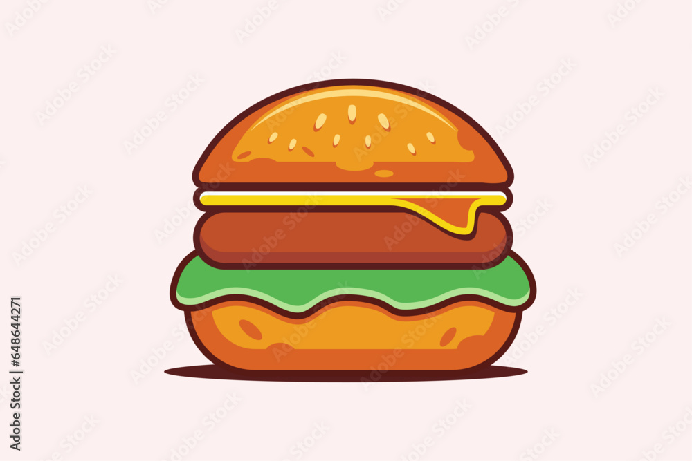 hamburger on a white hamburger on a white