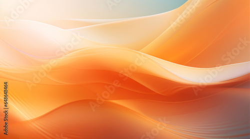 Abstract orange smooth 3d waves background photo