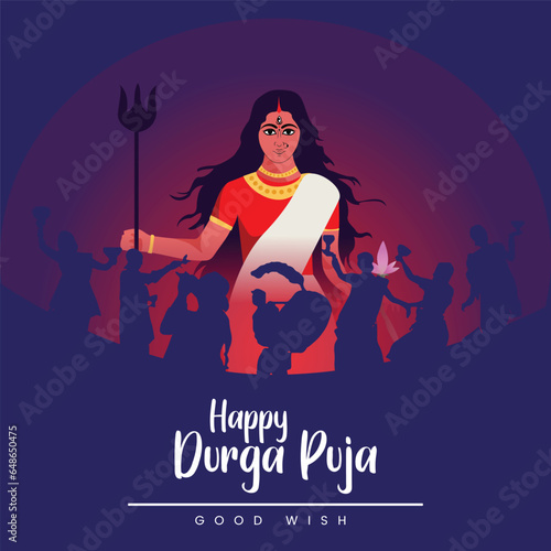 Durga puja digital art design 