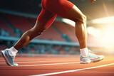 Athlete man running, sport activity background.
