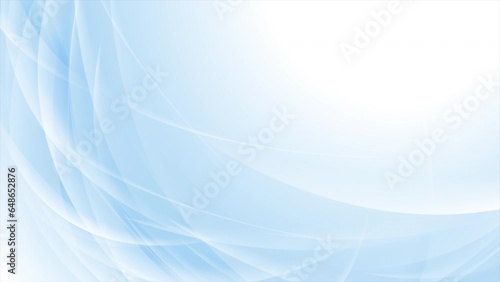 Light blue glossy smooth waves abstract elegant background. Seamless looping motion design. Video animation Ultra HD 4K 3840x2160