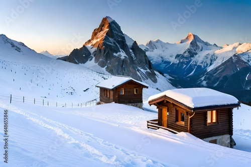 ski resort in the mountains