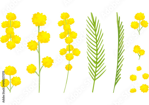 ミモザの花のパーツセット