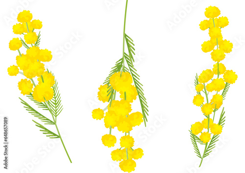 ミモザの花の小花＆パーツセット