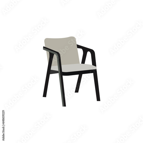 Classic wooden chair vector illustration.