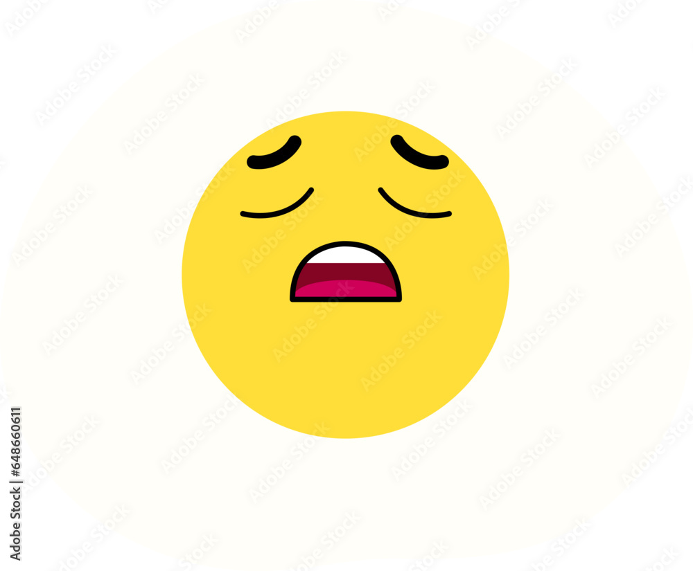 Fototapeta premium Fried Egg Face Over Sigh