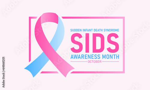 SIDS Sudden Infant Death Syndrome Awareness Month Is Observed Every Year In October. Vector Template For Banner, Greeting Card, Poster With Background. Vector Illustration.
