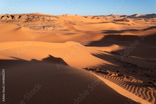 Campo de dunas en el Sahara
