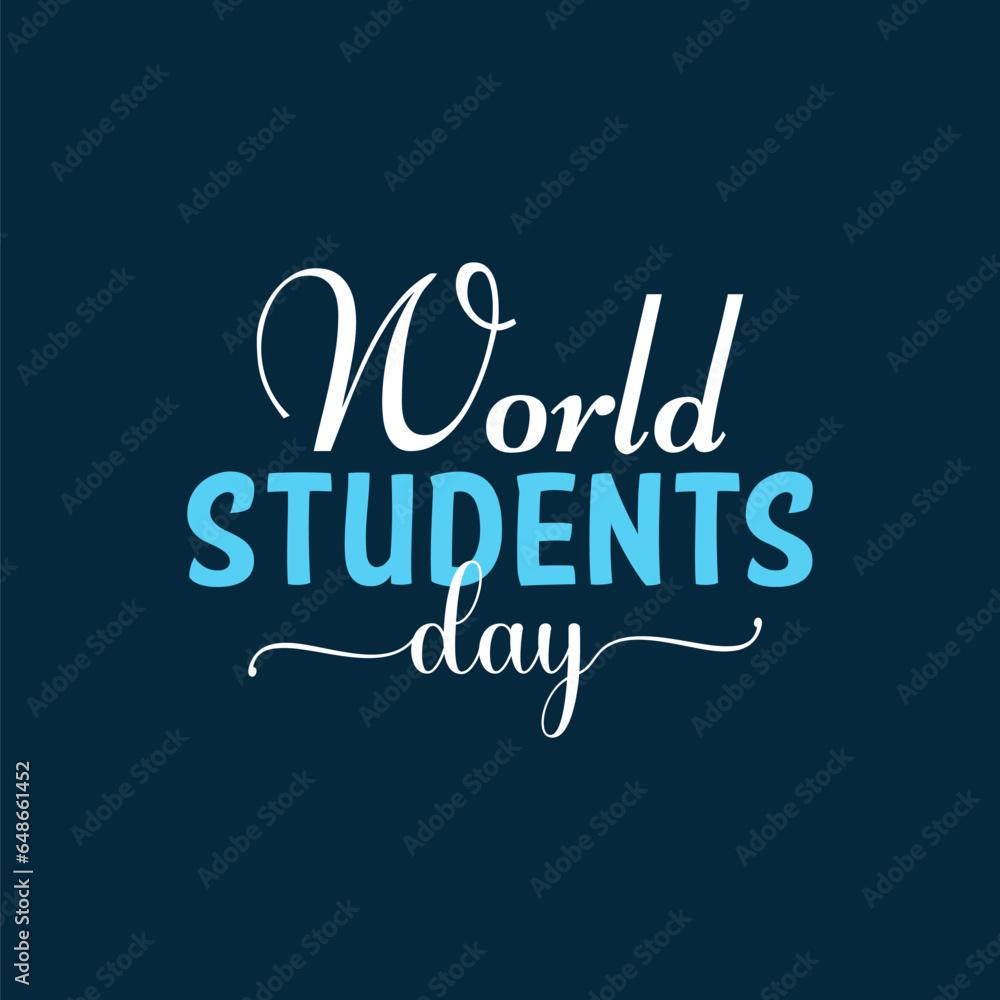 World students' day, october 15. Vector template for banner, greeting card, poster of world students day. Vector illustration.