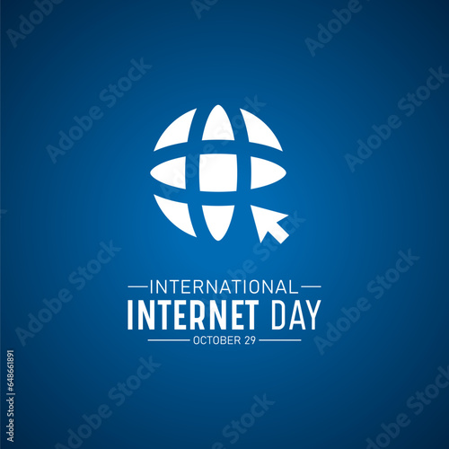 International internet day, october 29. Vector template for banner, greeting card, poster of international internet day. Vector illustration.