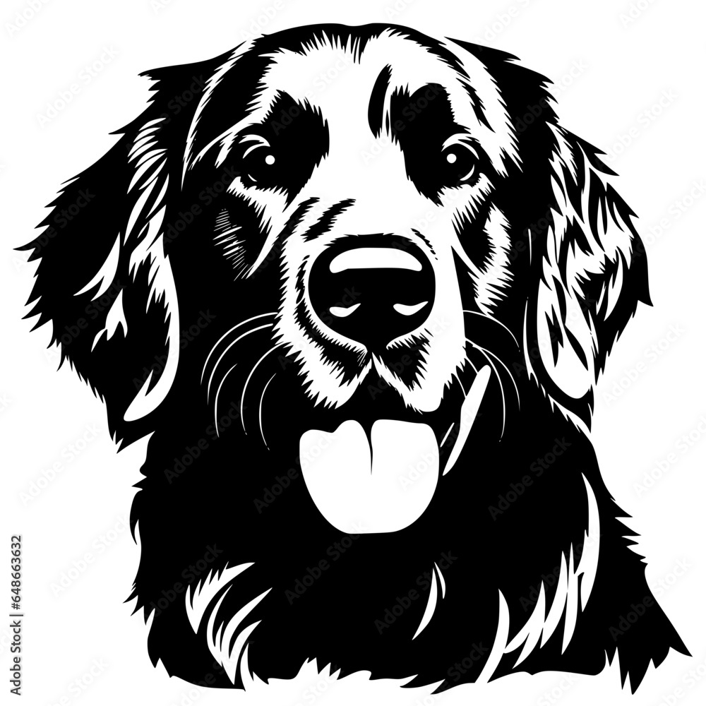 Fototapeta premium golden retriever vector