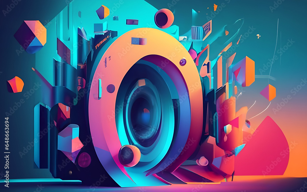 Obraz premium Modern Abstract Background High Tech illustration 