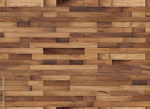 Seamless Wood Brown Parquet Background with Generative AI 