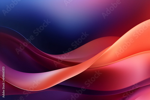 Curved wave in motion. Purple pink wallpaper background