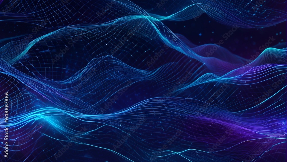 Cyber big data flow. Blockchain data fields. Network line connect stream Cyber big data flow. Blockchain data fields. Network line connect stream