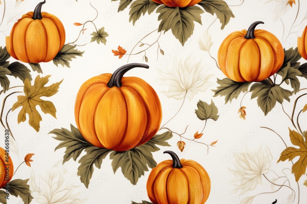 Pumpkin and Fall Floral Design, Cards, Thank you, Invitations, Announcements, Background, Wallpaper, Blank, White Pumpkin and Fall Floral Design, Cards, Thank you, Invitations, Announcements, Background, Wallpaper, Blank, White