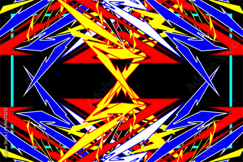 vector abstract racing background design with a striped tunic pattern and a combination of bright colors suitable for your wrapping design