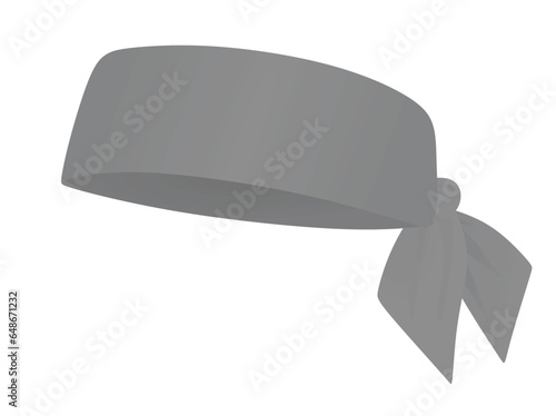 Grey  sport head band. vector illustration