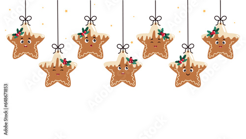 christmas gingerbread cookies, gingerbread cookies, christmas cookies, illustration with christmas cookies