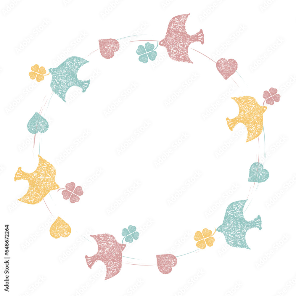 pastel tone candy color round frame pastel tone candy color round frame