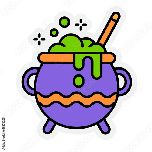 Halloween Cauldron Sticker