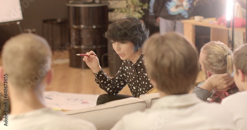 Canvas Print Maintaining focus group