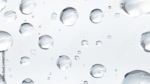 crystal-clear raindrops suspended in the air against a pure white background, capturing the beauty of nature's delicate moments. SEAMLESS PATTERN. SEAMLESS WALLPAPER.